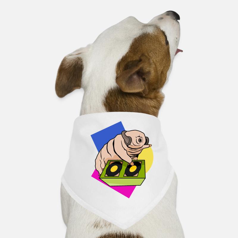 Tardigrade Party DJ Techno Wasserbär Bandana pour chien