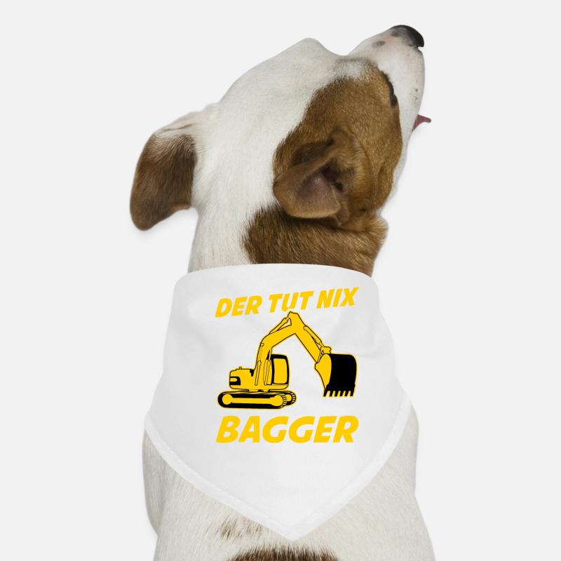Bagger Witz Baustelle Baggerfahrer Hunde-Bandana