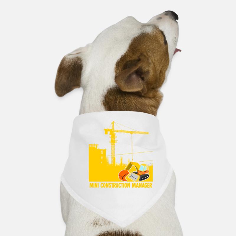 Bagger Baustelle Bauleiter Baggerfahrer Hunde-Bandana
