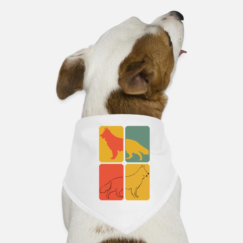 Berger Blanc Retro Chiens de Berger Bandana pour chien