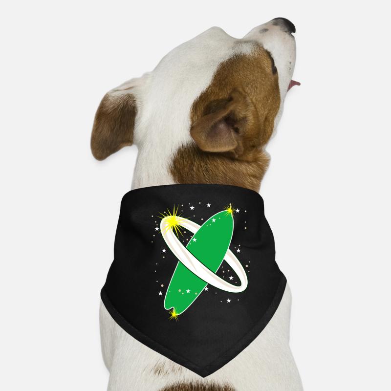 Surfboard im Weltraum Surfer Hunde-Bandana