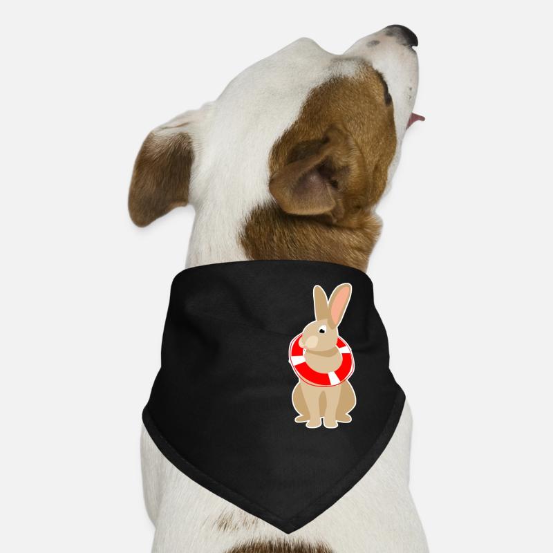 Hase mit Rettungsring Hunde-Bandana