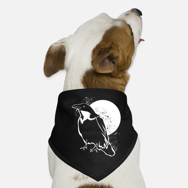 Crow Raven Moon Ravens Crows Hunde-Bandana
