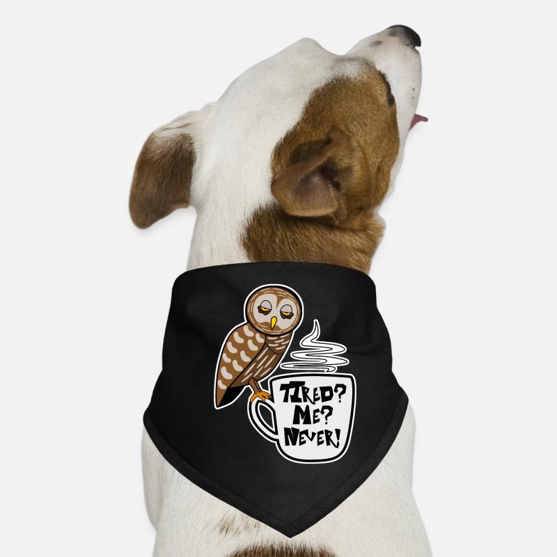 Tired Owl Sleeping Bed Nap Sleep Dog Bandana
