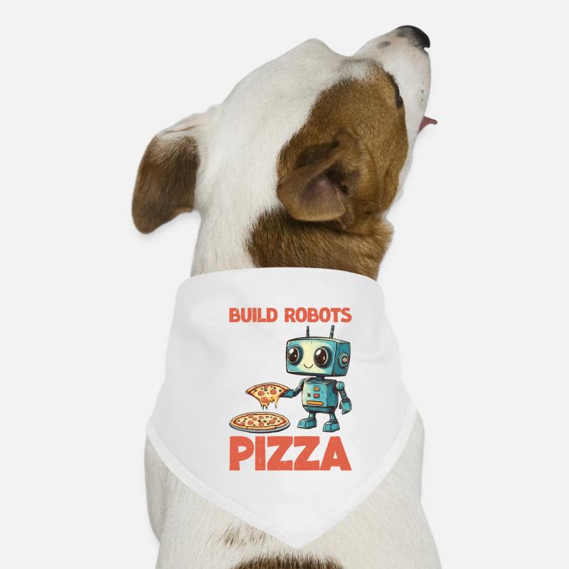 Will Build Robots For Pizza 2 Hunde-Bandana