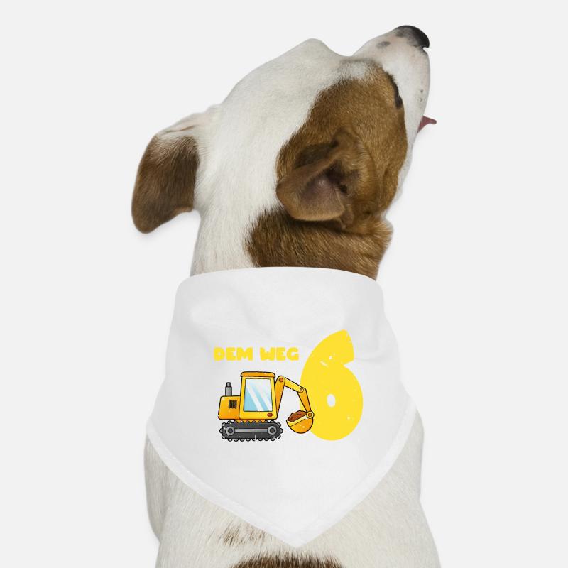Aus dem Weg ich bin schon 6, Geschenkidee vintage Hunde-Bandana