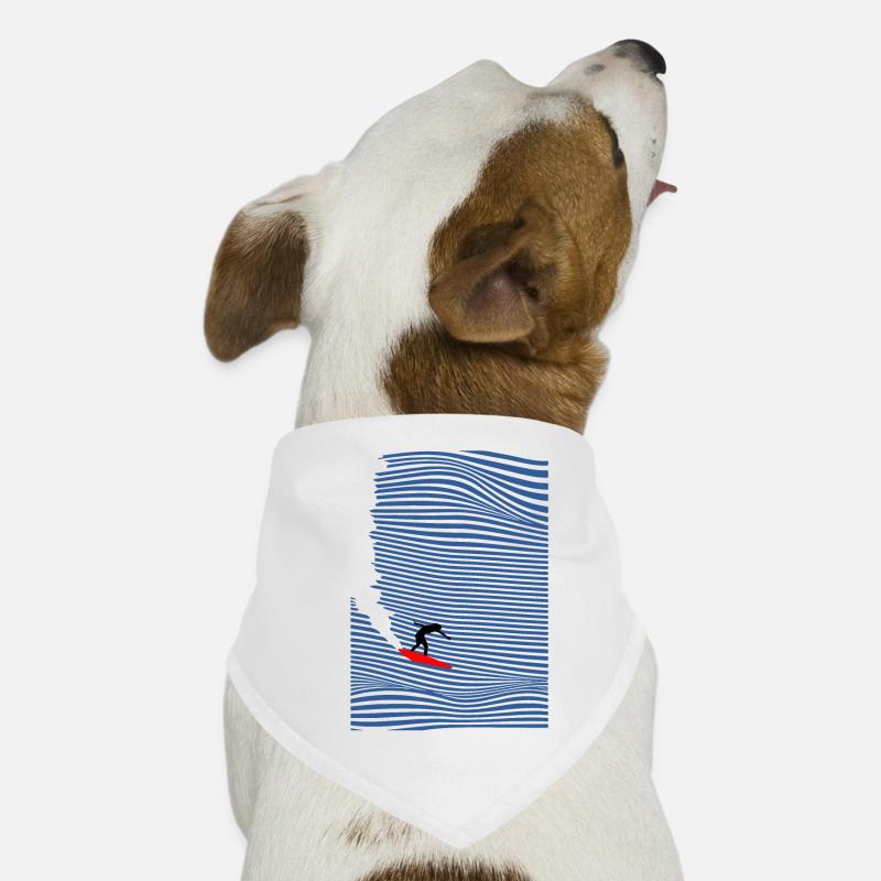 Surfeuse surf on Bandana pour chien