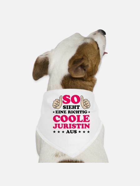 Juristin Jura Lustiger Spruch Jura Beruf Geschenk - Hunde-Bandana - Weiß