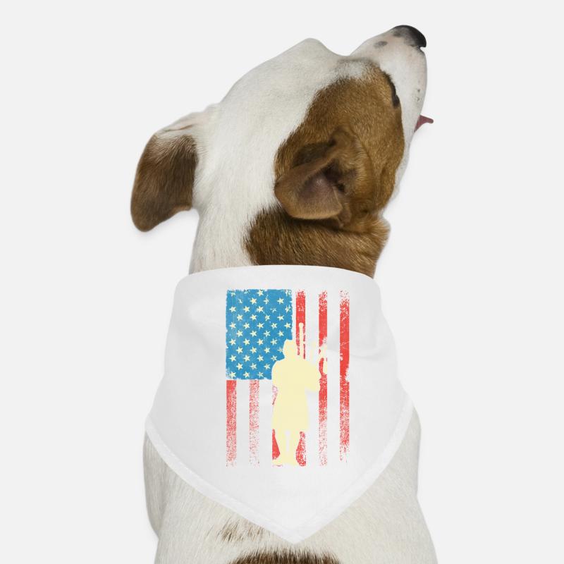 Cornemuse patriotique American Flagg Bandana pour chien