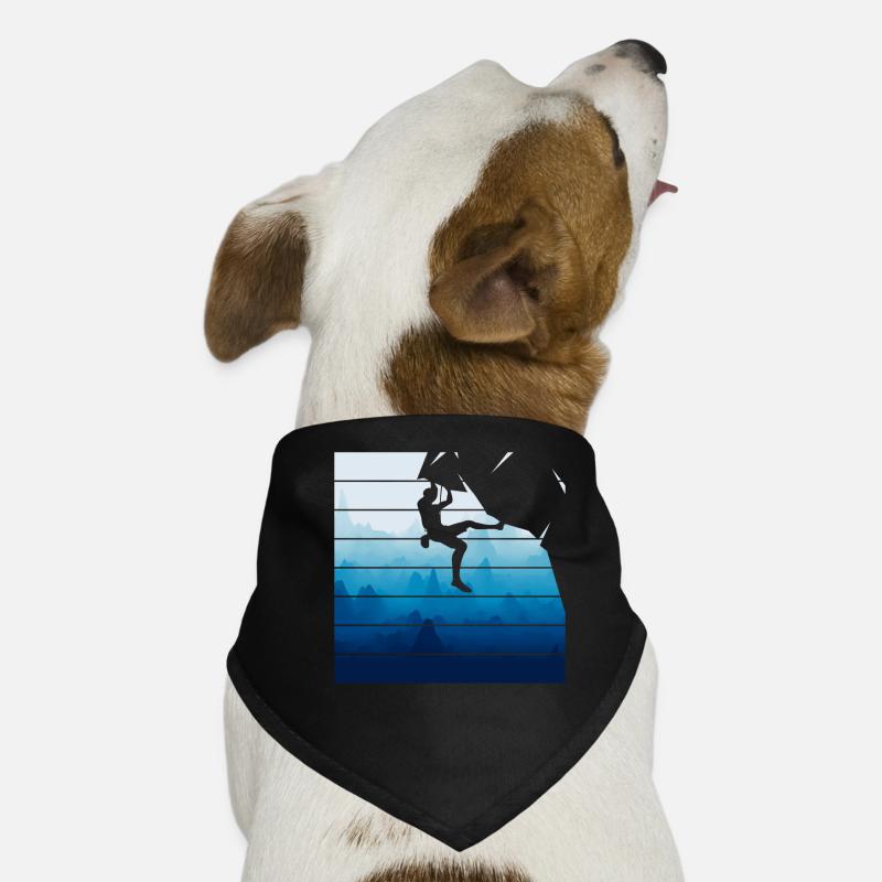 Retro Rock Climbing Mountaineers Dog Bandana
