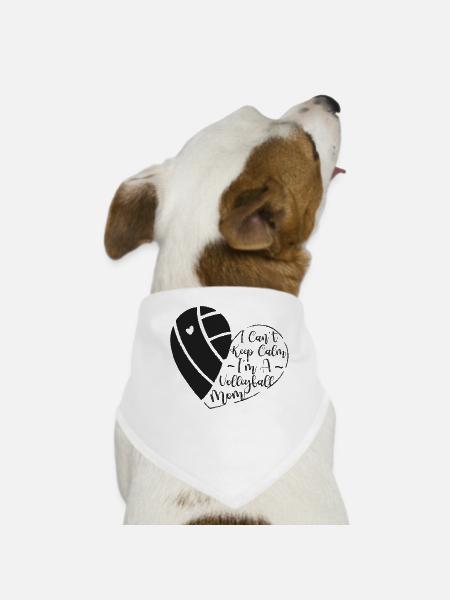Volleyball Player Team Mom Mother - Dog Bandana - white - Front