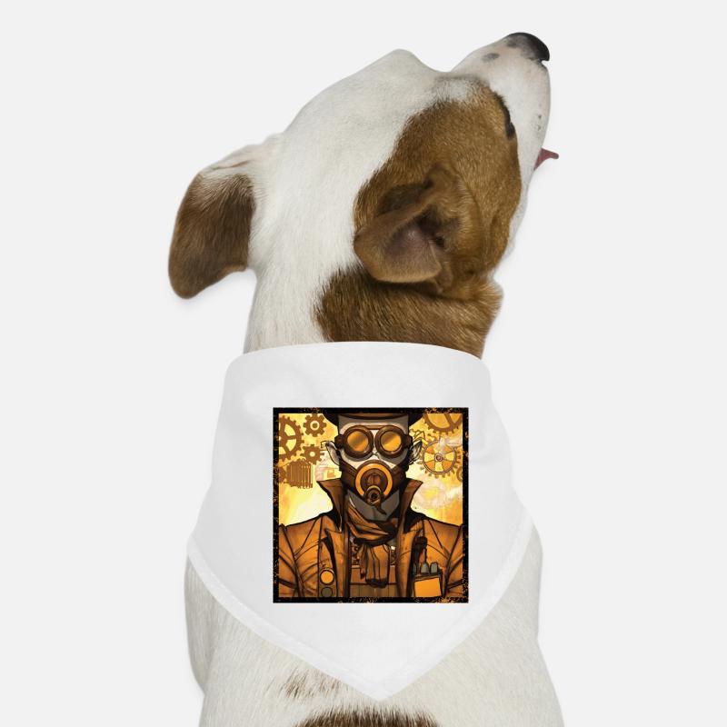 Steampunk mécanique industriel d’un zeppelin Bandana pour chien