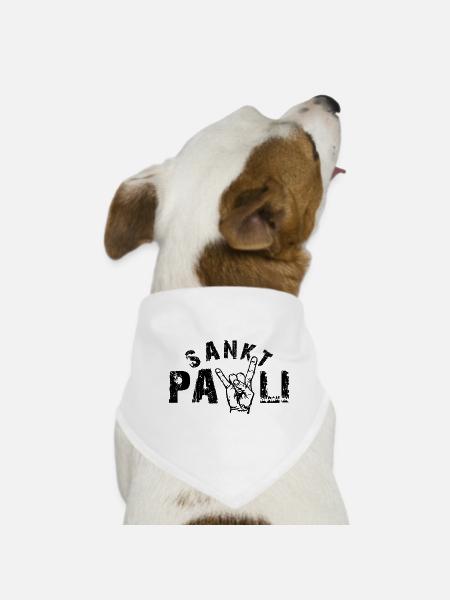 Sankt Pauli Hambourg - St. Pauli Reeperbahn Kiez - Bandana pour chien - blanc - Devant