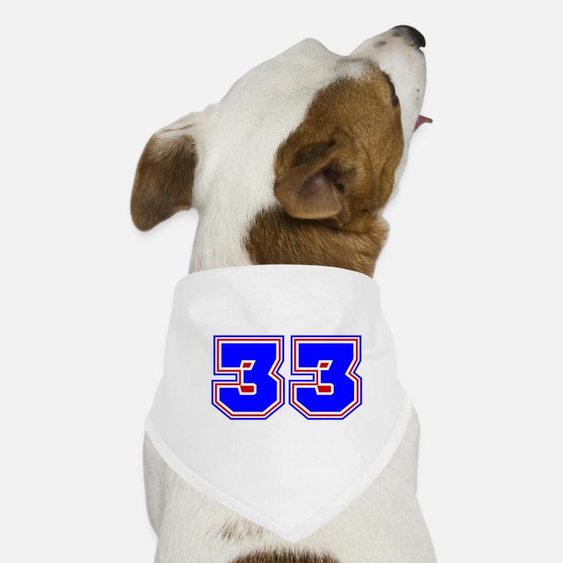 33 Numéro de numéro Bandana pour chien