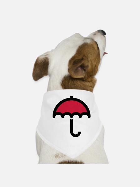 Symbole d'icône parapluie - Bandana pour chien - blanc - Devant
