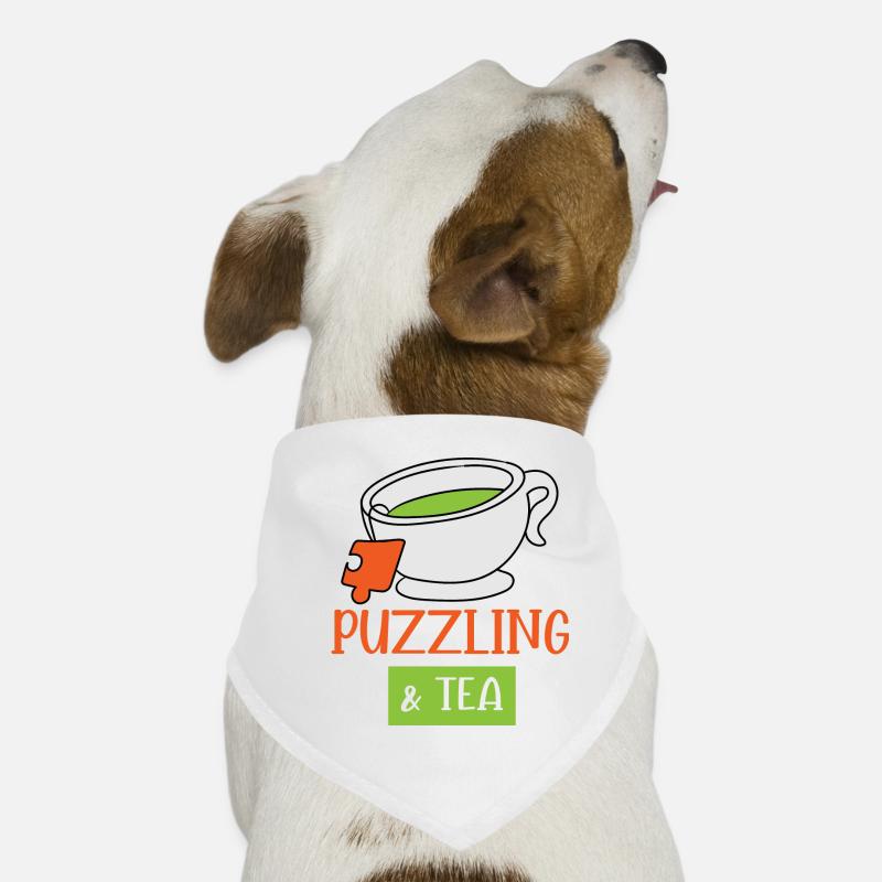 Puzzle amusant de passe-temps et de thé Bandana pour chien