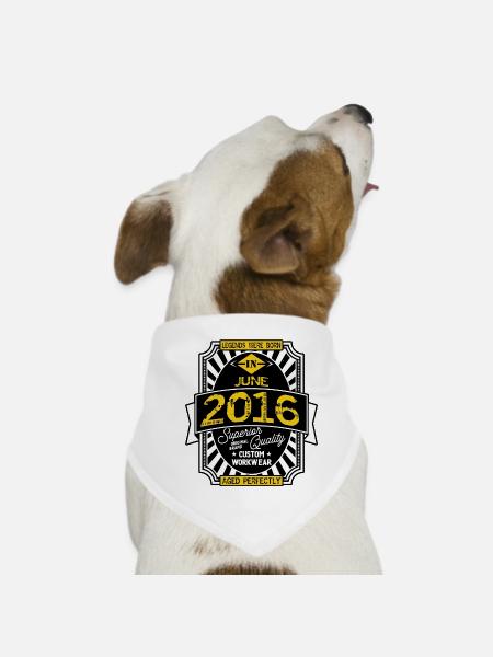 2016 JUNE - Bandana pour chien - blanc - Devant