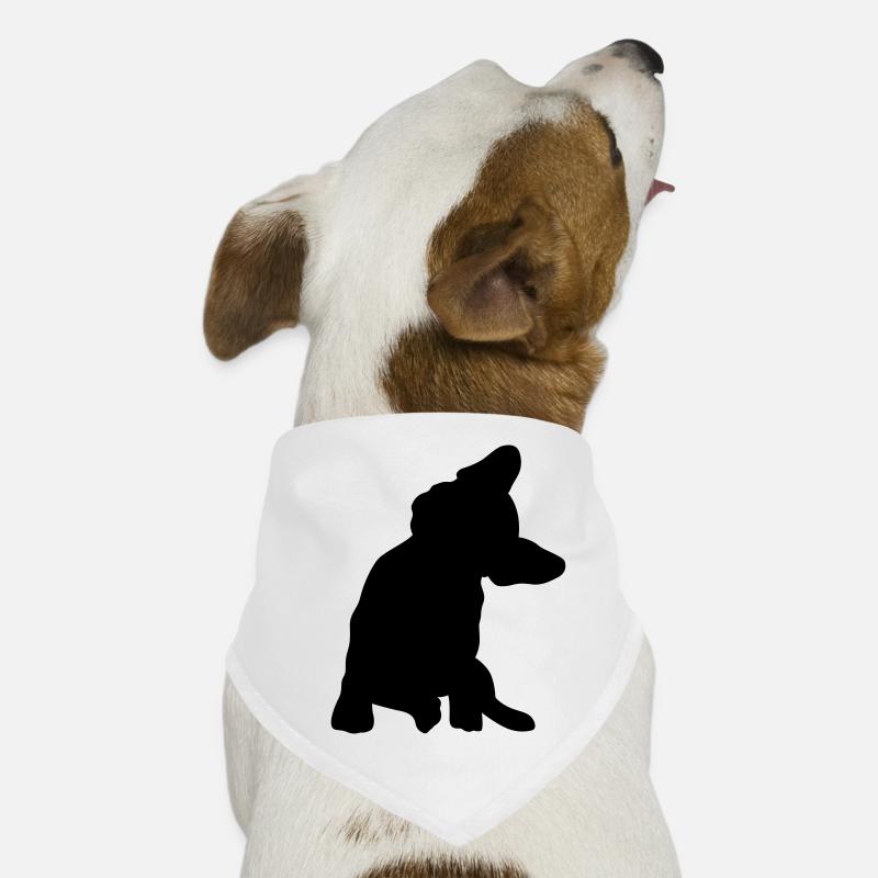 Frenchie - Hunde-Bandana - Weiß