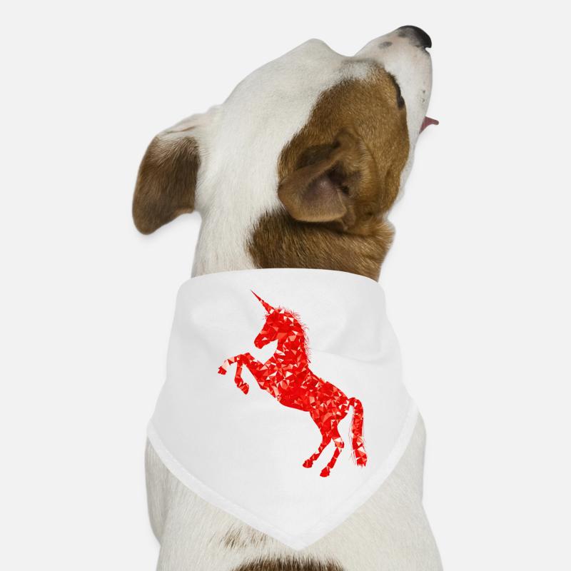 rouge licorne Bandana pour chien