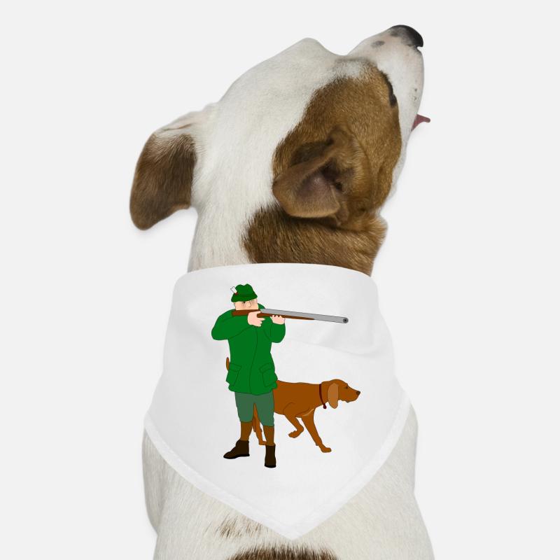 Jäger mit Hund Hunde-Bandana