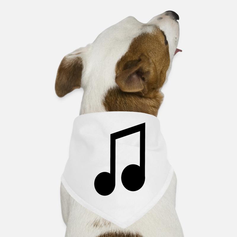note de musique en notes noires Bandana pour chien