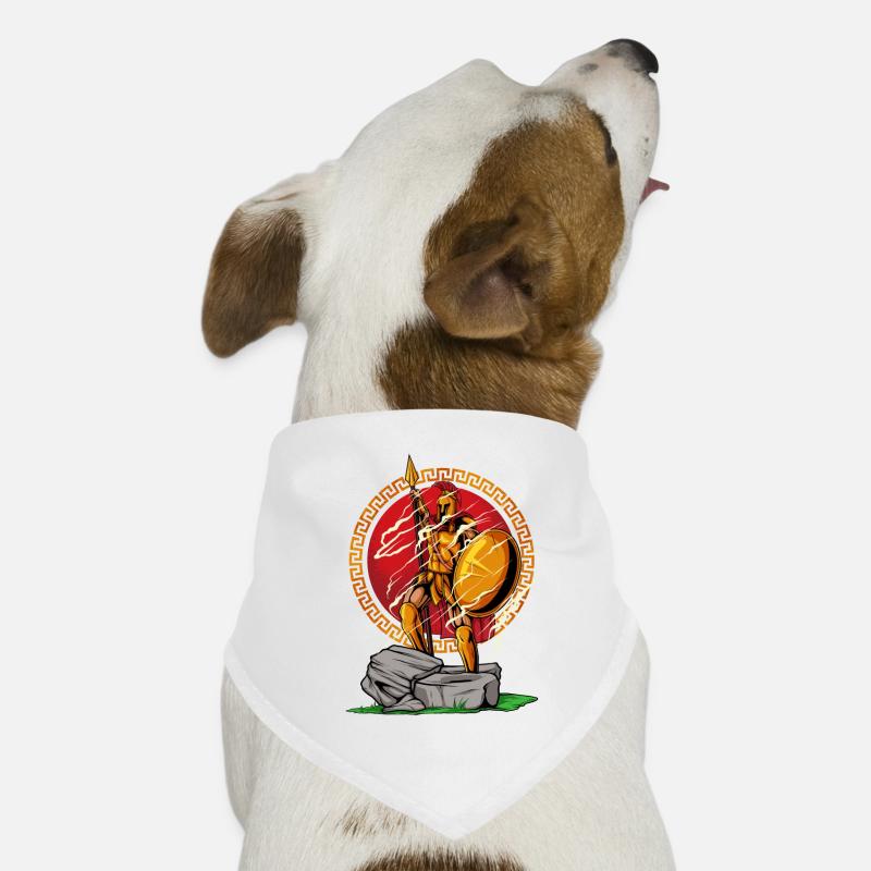 Siegreicher Spartaner Krieger - Heldenhafte Pose Hunde-Bandana