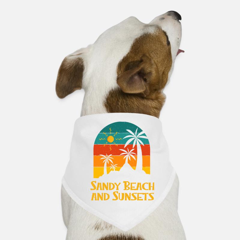 Plage de sable et couchers de soleil Vacances Ocean Trip Beach Bandana pour chien