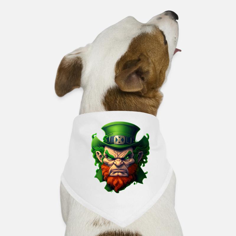 Wütender Leprechaun St. Patrick's Day Hunde-Bandana