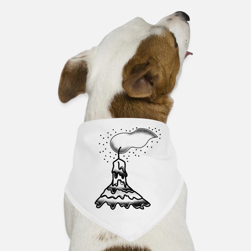 Witchcore-Tattoo-Stil Dripping Candle Hunde-Bandana