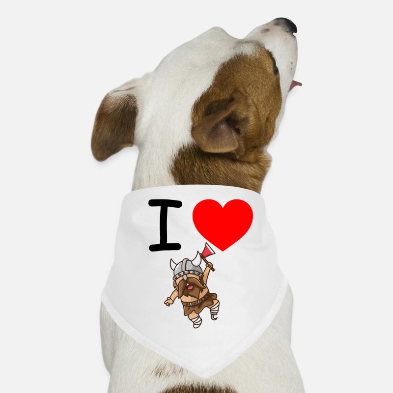 Wikinger - Hunde-Bandana - Weiß