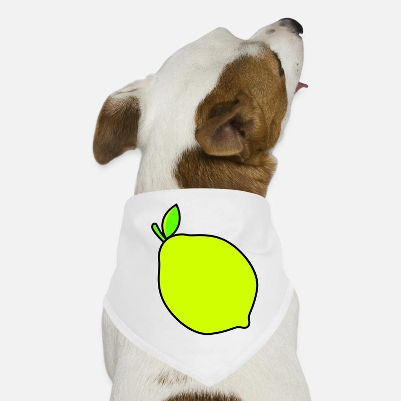 zitrone - Hunde-Bandana - Weiß
