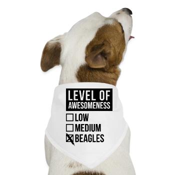 Beagle Beagle Beagle - Hunde-Bandana - Weiß - Vorne