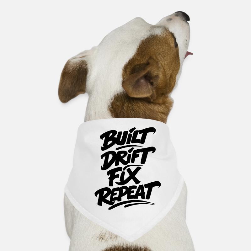 Built Drift Fix Repeat v2 Dog Bandana