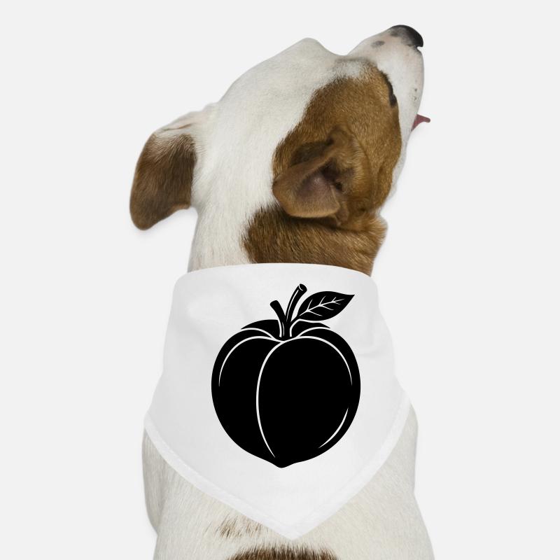 Silhouette du Fruit de la Pêche Bandana pour chien