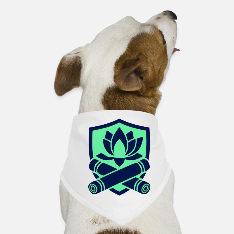 Logo du blason en bambou de lotus Bandana pour chien