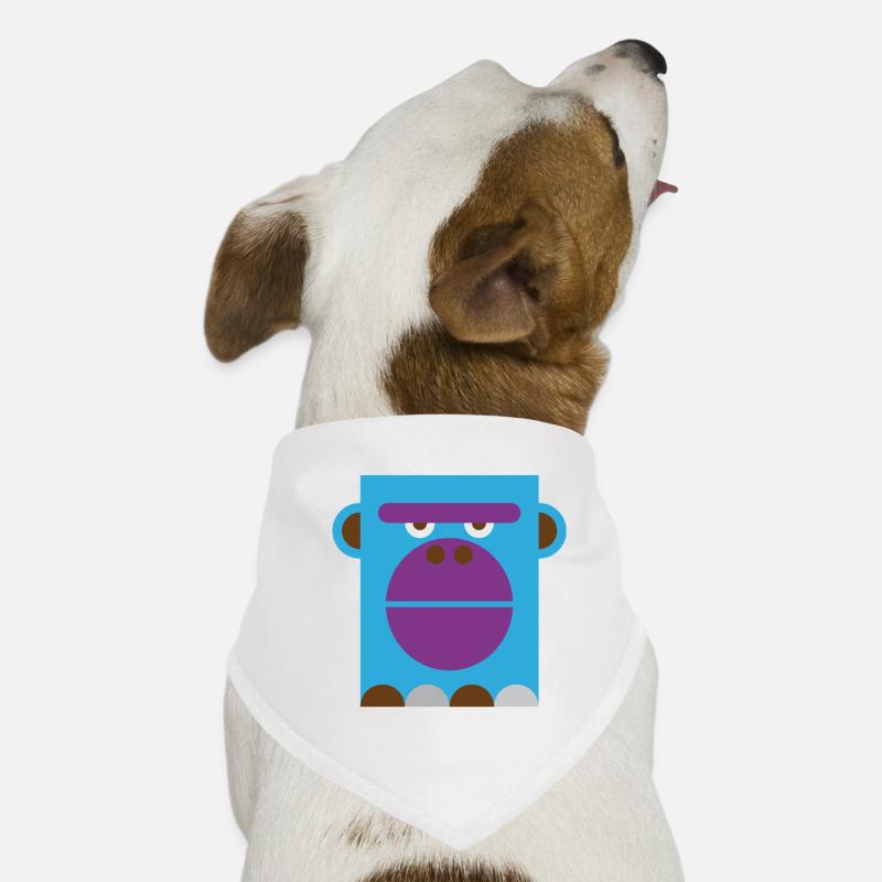 Gorilla - Hunde-Bandana - Weiß