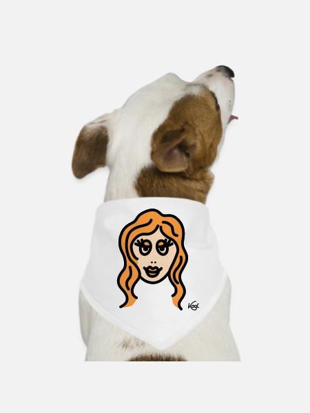 Virgo tall - Dog Bandana - white - Front