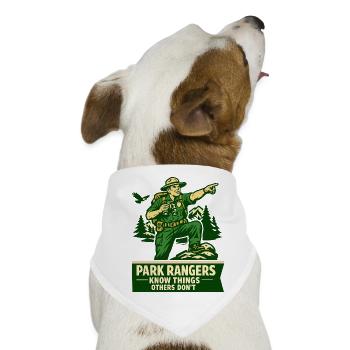 Ranger Wissen Dinge Andere Nicht Spruch - Hunde-Bandana - Weiß - Vorne