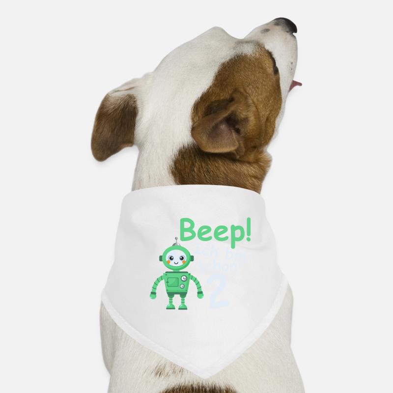 Geburtstagsshirt 2 jahr Roboter Baby Junge Mädchen Hunde-Bandana