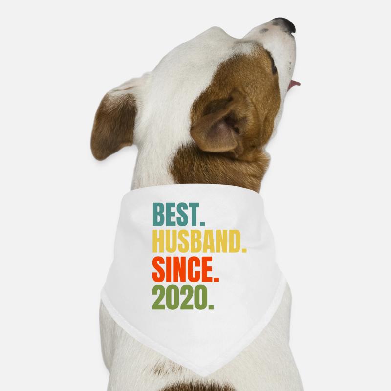 Best Husband Since 2020 Cool Husband 2020 Gift - Hunde-Bandana - Weiß