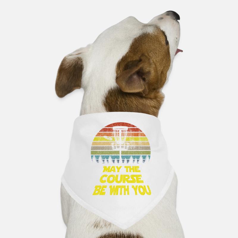 Frisbees Shirt Geschenk May The Course Be With You Hunde-Bandana