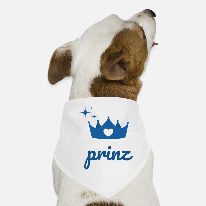 Prinz - Der einzige Prinz mit Krone in Blau Hunde-Bandana