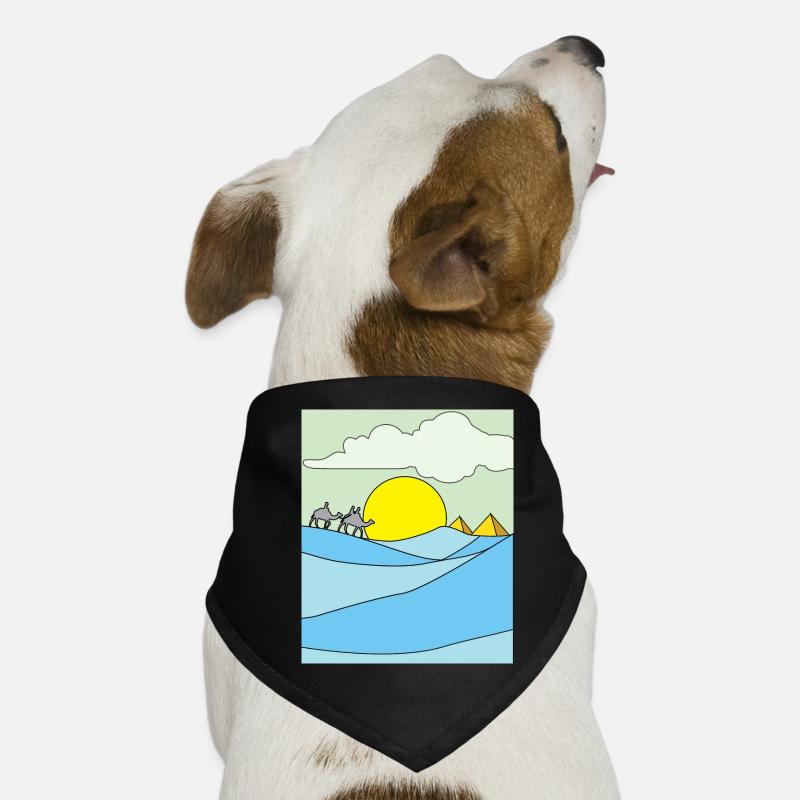 Retro Pyramid Desert Sun Dog Bandana