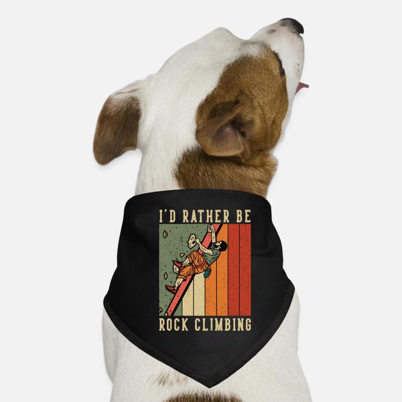 I'd Rather be Rock Climbing Retro Dog Bandana