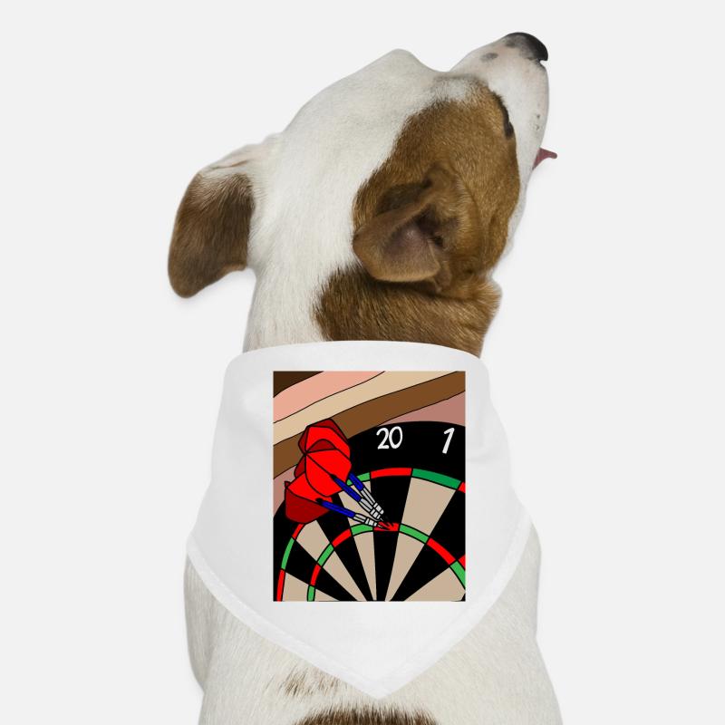 Jeu de fléchettes Joueurs avec fléchettes Bandana pour chien