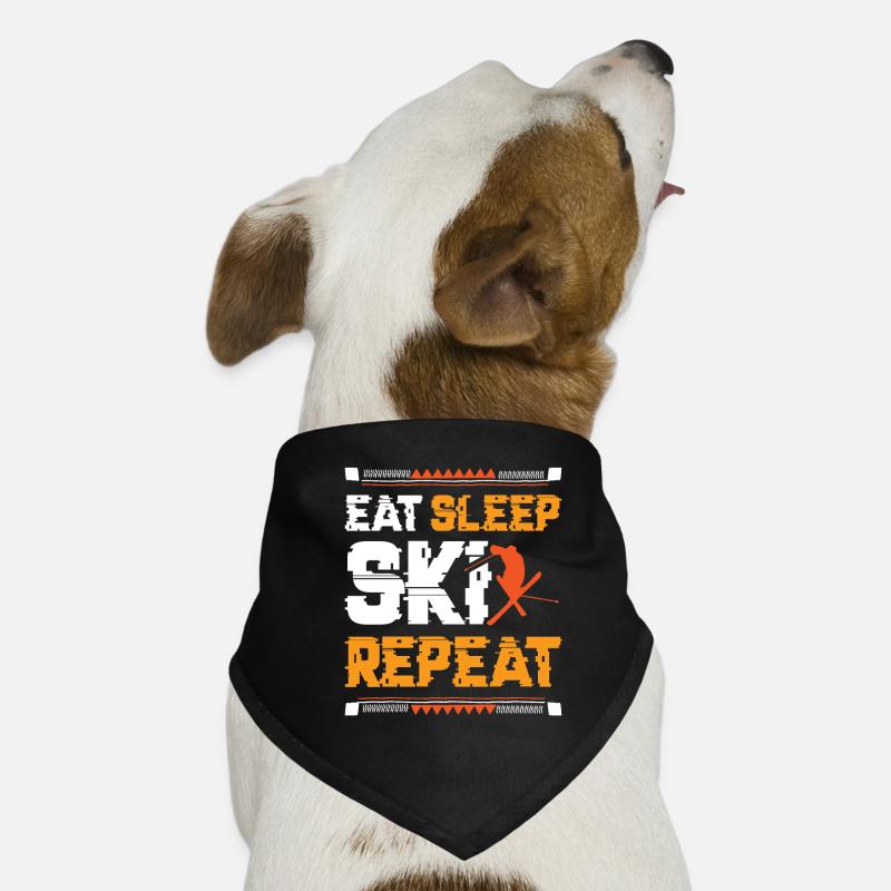 Manger Sleep Ski Répéter Bandana pour chien