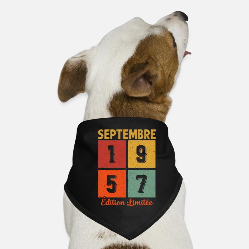 Septembre 1957 Original Idée Cadeau Anniversaire Bandana pour chien