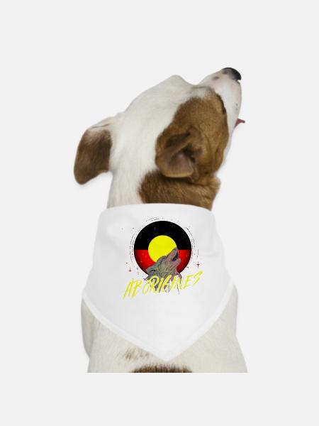 Aborigines - Dog Bandana - white - Front