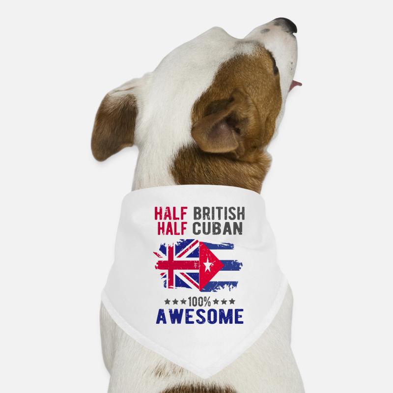 Moitié britannique moitié cubain Bandana pour chien