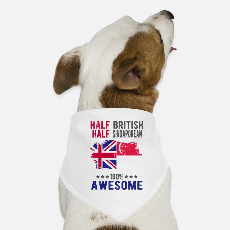 Moitié britannique moitié singapourien Bandana pour chien